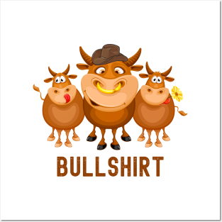 BullShirt Funny Cowboy Farmer Gift Posters and Art